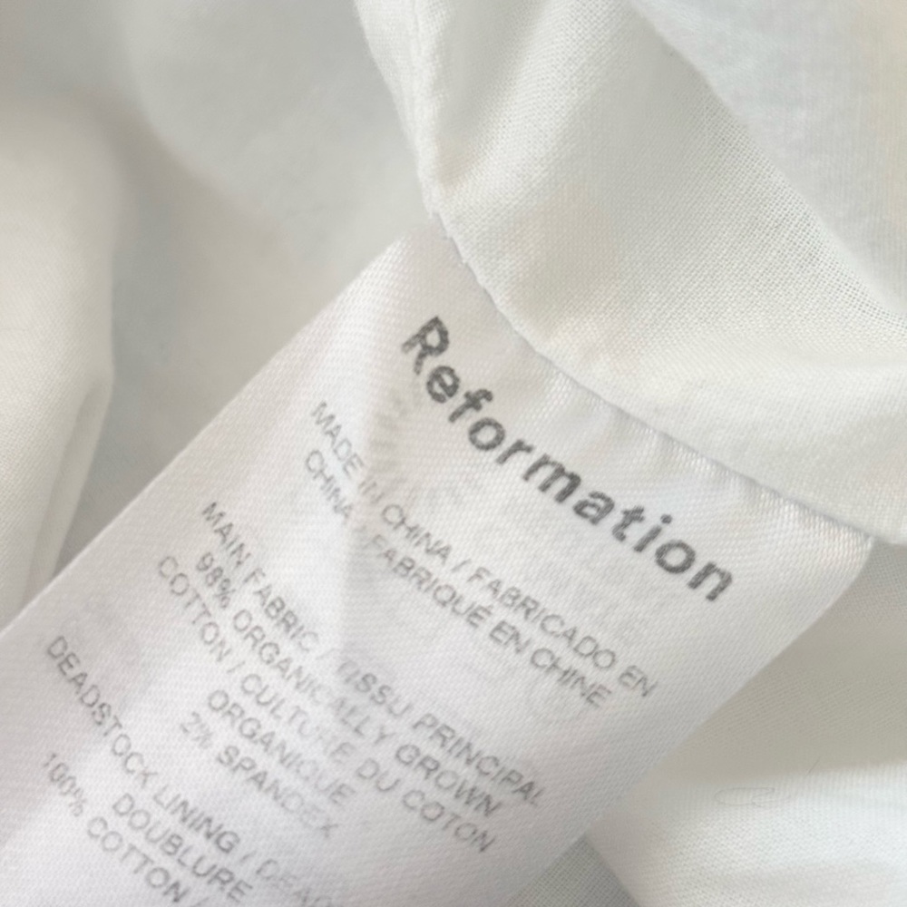 Reformation white Catarina Dress size 6 - Picture 7 of 7